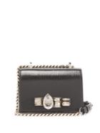 Matchesfashion.com Alexander Mcqueen - Knuckle Patent Leather Cross Body Bag - Womens - Black