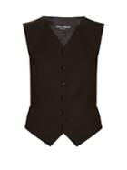 Dolce & Gabbana Satin-backed Wool And Silk-blend Waistcoat