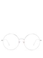 Matchesfashion.com Linda Farrow - Round Frame Silver Glasses - Womens - Silver