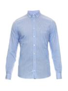 Richard James Bengal-striped Cotton-blend Shirt