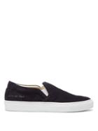 Matchesfashion.com Common Projects - Slip On Low Top Suede Trainers - Womens - Black