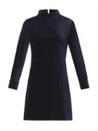 Freda Stand-collar Velvet Dress