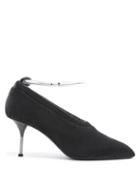 Matchesfashion.com Jil Sander - Bracelet Strap Velvet Pumps - Womens - Grey