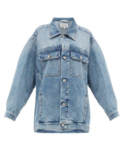 Matchesfashion.com Maison Margiela - Oversized Denim Jacket - Womens - Denim
