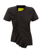 Marques'almeida - Gathered Organic Cotton-jersey T-shirt - Womens - Black