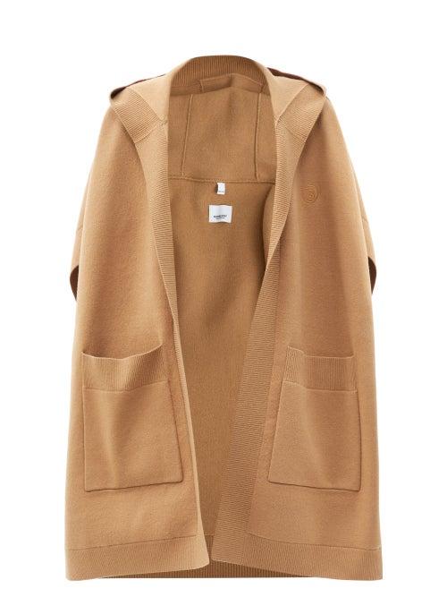 Matchesfashion.com Burberry - Hooded Cashmere-blend Cape - Womens - Camel
