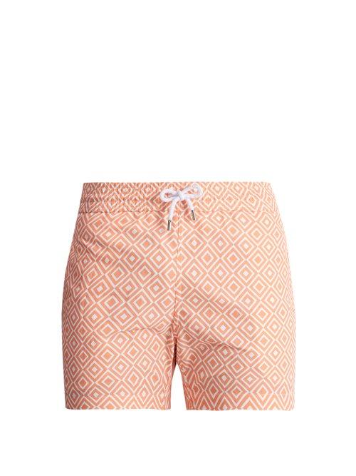 Matchesfashion.com Frescobol Carioca - Angra Sports Printed Swim Shorts - Mens - Orange