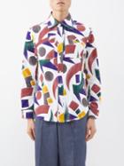 Sasquatchfabrix. - Abstract-print Denim Shirt - Mens - White