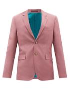Paul Smith - Single-breasted Wool-blend Suit Blazer - Mens - Pink