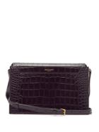Saint Laurent Catherine Crocodile-effect Leather Cross-body Bag