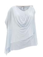 Loewe - Chain-embellished Draped-jersey Top - Womens - Light Blue