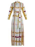 Diane Von Furstenberg Tie-waist Silk-twill Maxi Shirtdress