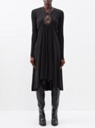 Isabel Marant - Dizalia Keyhole-cutout Satin Dress - Womens - Black