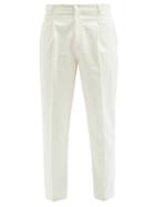 Matchesfashion.com Harago - Pleated-front Tapered-leg Jeans - Mens - Cream