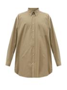 Matchesfashion.com Maison Margiela - Oversized Cotton-poplin Shirt - Mens - Khaki