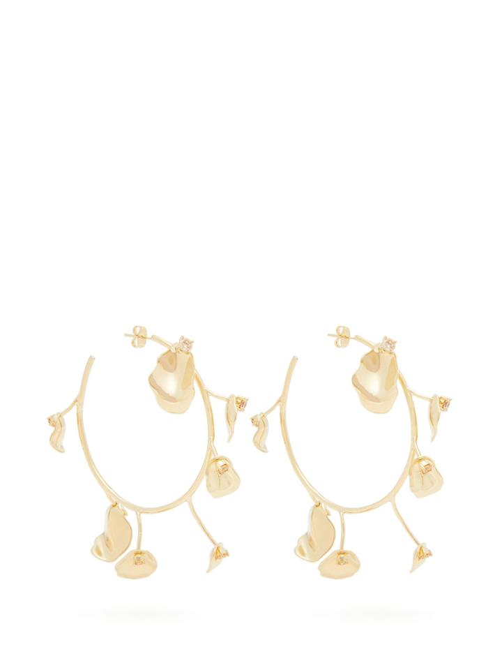 Ryan Storer Flores Muertas Gold-plated Hoop Earrings