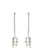 Matchesfashion.com Givenchy - Molten Hammered Drop Earrings - Womens - Silver