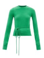 Extreme Cashmere - No. 202 Minus Belted Stretch-cashmere Sweater - Womens - Green