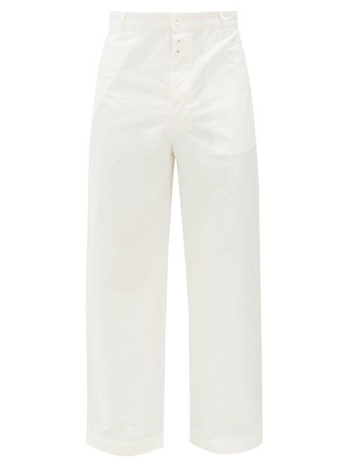 Matchesfashion.com Givenchy - Wide-leg Cotton-serge Suit Trousers - Mens - White