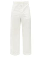 Matchesfashion.com Givenchy - Wide-leg Cotton-serge Suit Trousers - Mens - White