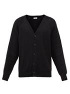 Le17septembre Homme - V-neck Ribbed-knit Cotton Cardigan - Mens - Black
