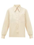Matchesfashion.com Lemaire - Point Collar Cotton Shirt - Womens - Beige
