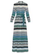 Diane Von Furstenberg Amina Silk-blend Maxi Shirtdress