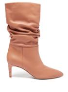Paris Texas - Slouchy Leather Boots - Womens - Dark Pink