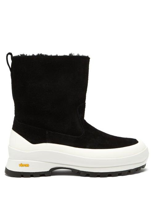 Diemme - Belluno Shearling-lined Suede Boots - Mens - Black White