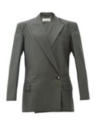 Matchesfashion.com Acne Studios - Jess Single Button Wool Blend Blazer - Womens - Dark Green