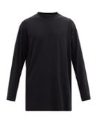 Matchesfashion.com A-cold-wall* - Logo-embroidered Jersey Long-sleeved T-shirt - Mens - Black