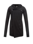 Rick Owens - Wrap-front Virgin-wool Hooded Cardigan - Mens - Black