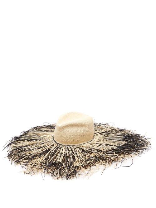 Matchesfashion.com Lola Hats - Porcupine Fringed Raffia Hat - Womens - Beige