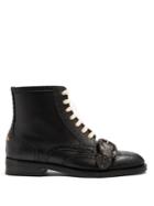 Gucci Queercore Leather Ankle Boots