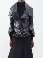 Junya Watanabe - Faux-leather Biker Jacket - Womens - Black