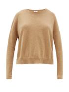 Matchesfashion.com Allude - Boat Neck Cashmere Sweater - Womens - Camel
