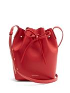 Matchesfashion.com Mansur Gavriel - Red Lined Mini Leather Bucket Bag - Womens - Red