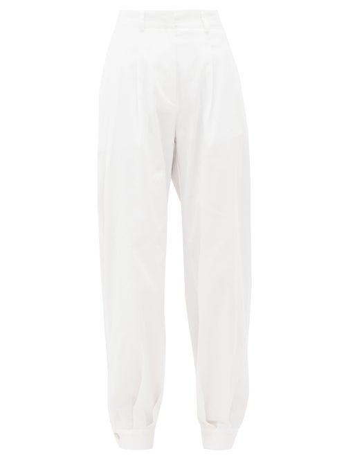 Matchesfashion.com Cheval Pampa - Al Boleo Cotton-blend Wide-leg Trousers - Womens - White