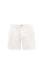 Matchesfashion.com Smr Days - Cotton-herringbone Shorts - Mens - Cream