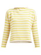 Matchesfashion.com La Fetiche - Patti Striped Wool Sweater - Womens - Yellow Stripe