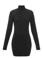 Gauge81 - Herning Backless Merino Wool Mini Dress - Womens - Black