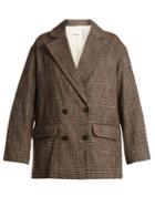 Masscob Double-breasted Checked Cotton-blend Tweed Blazer
