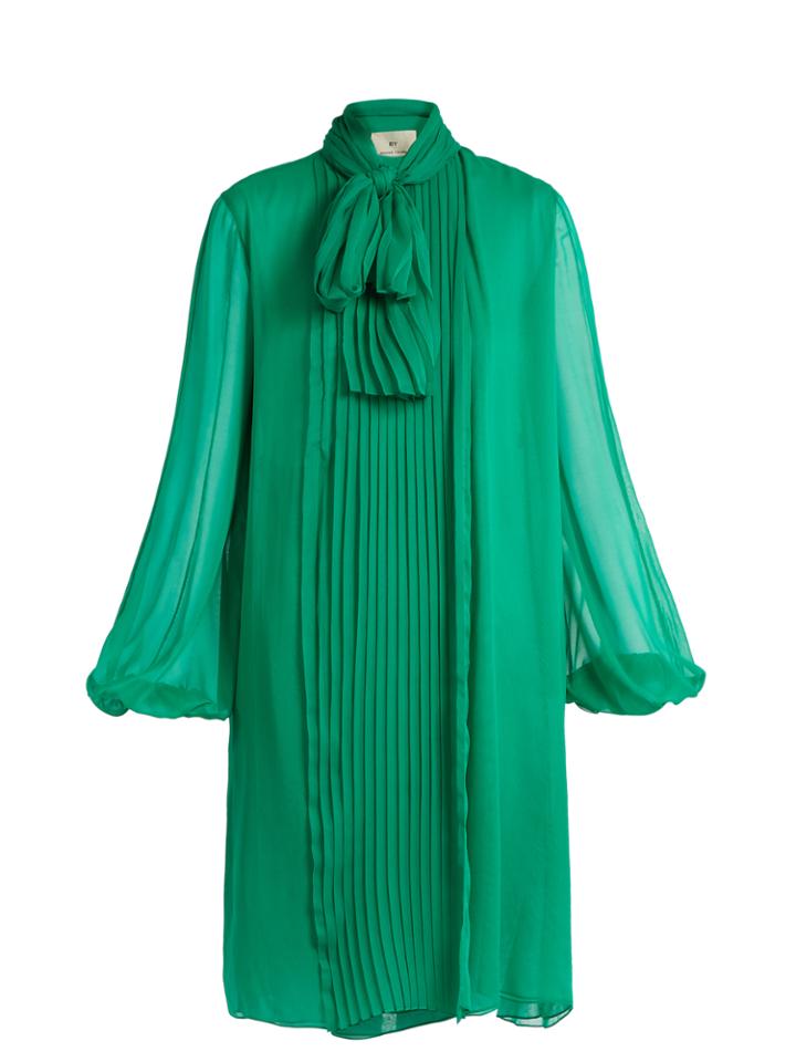 Bonnie Young Neck-tie Silk-chiffon Dress
