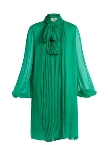 Bonnie Young Neck-tie Silk-chiffon Dress