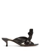 Matchesfashion.com Sophia Webster - Bonnie Shimmering Suede Knotted Mules - Womens - Black