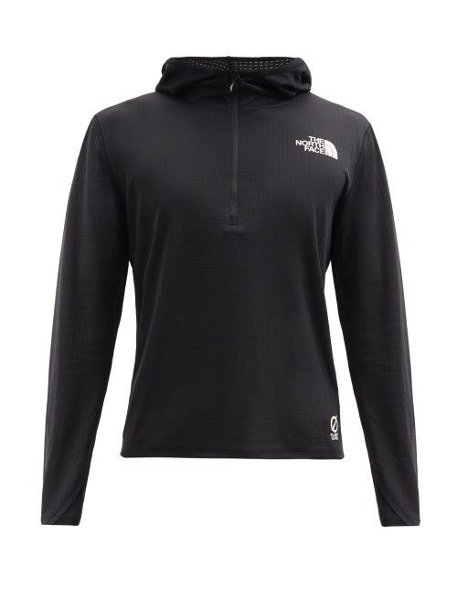 Matchesfashion.com The North Face Flight Series - Elevation Logo-print Mesh Hooded Sweatshirt - Mens - Black