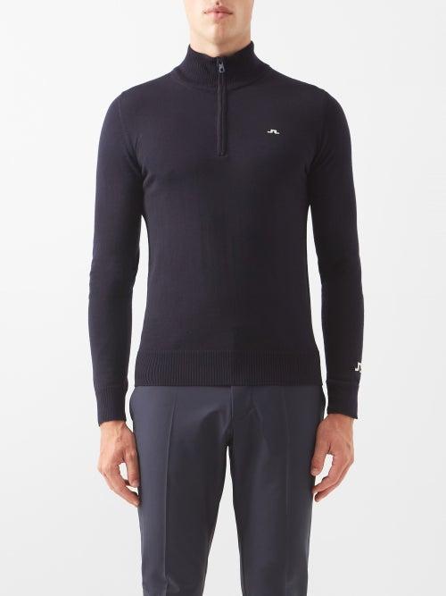 J.lindeberg - Kian Half-zip Wool Golf Sweater - Mens - Navy