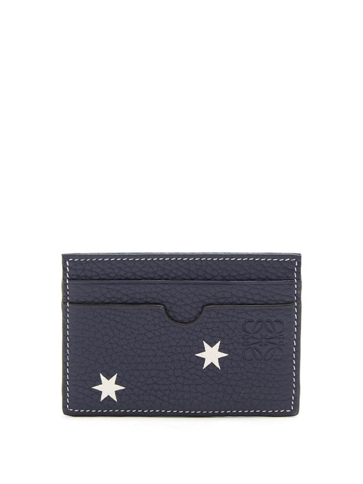 Loewe Star-print Leather Cardholder