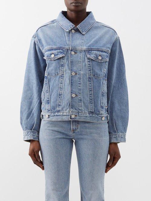 Agolde - Charli Organic Cotton-blend Denim Jacket - Womens - Blue