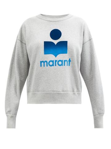 Isabel Marant Toile - Moby Logo-print Jersey Sweatshirt - Womens - Grey
